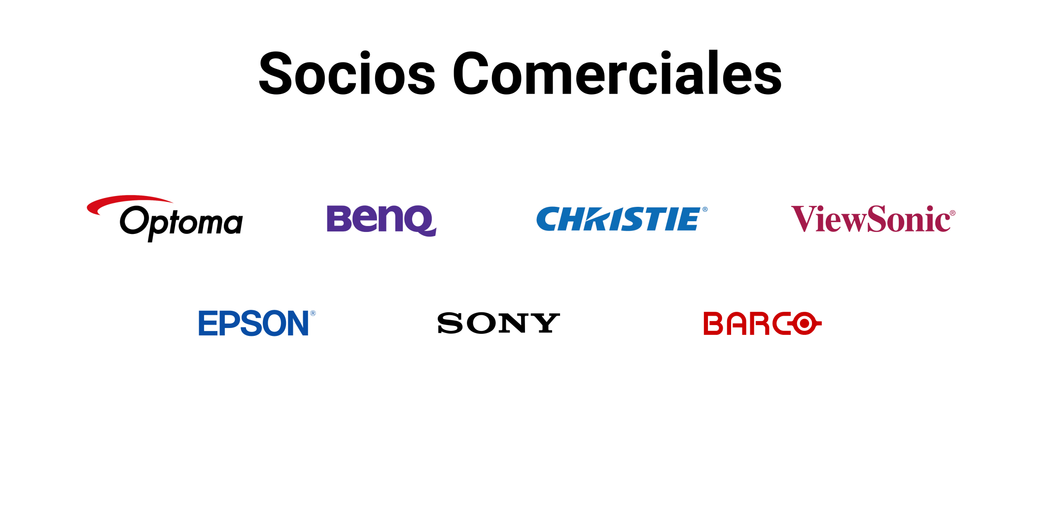 Socios Comerciales Proyector